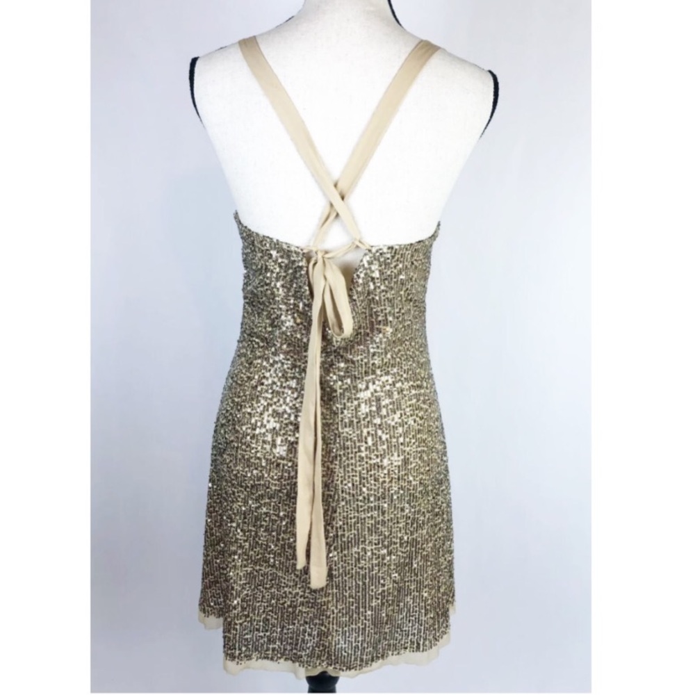 SOLD Free People x Intimately Gold Rush Mini Slip Dress - Picture 6 of 9